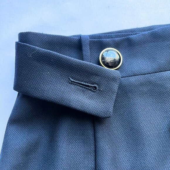 NWT MASSIMO DUTTI NAVY FRONT MARBLED OVERSIZED BUTTON PENCIL SKIRT - 6 - Picture 7 of 12